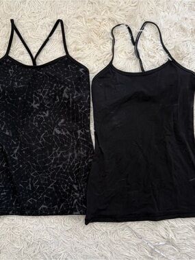 lululemon athletica Black Strappy Tank Tops  Bundle of 2